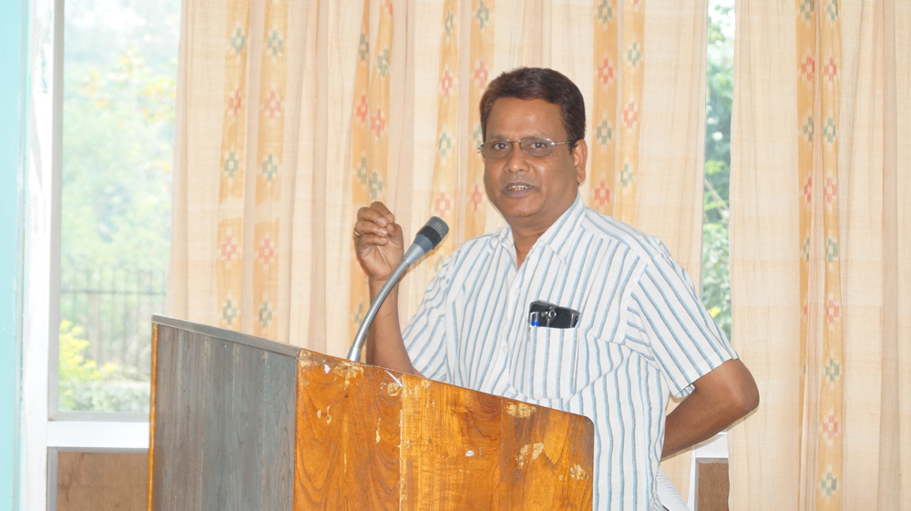 Mr. Suresh Kumar Pradhan, Coordinator OSOU Study Centre, Nayagarh Autonomous College, Nayagarh at first meeting of the Coordinators