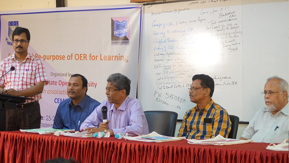 Workshop on Create and Re-purpose OER for Learning by OSOU and CEMCA